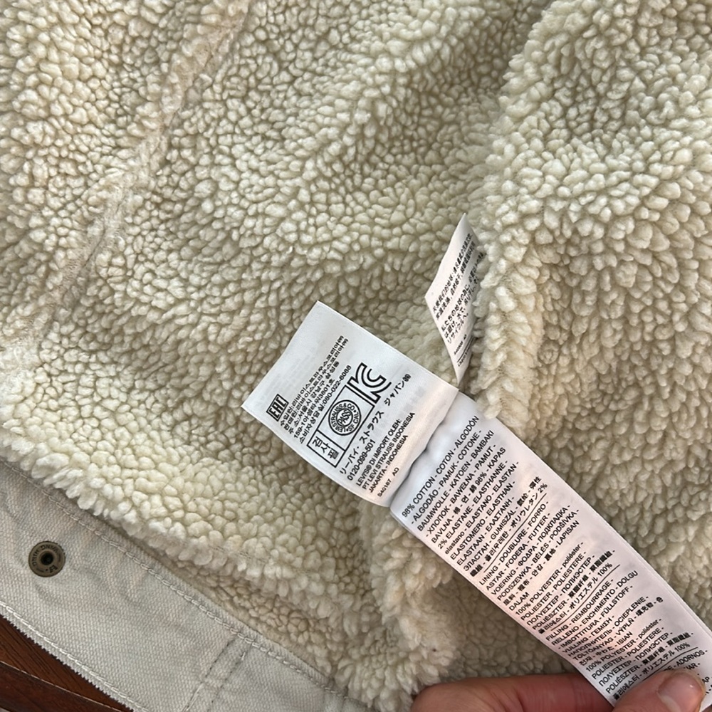 Levis sherpa lined jacket coat shacket medium corduroy trucker - Picture 8 of 11